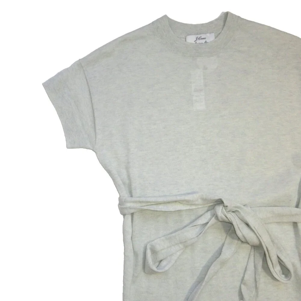 NWT J.Crew Spring Street Featherweight Cashmere Wrap Dress in Heather Nickel XXS